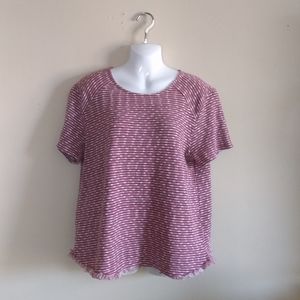 Emilia blush color striped top size large